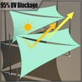 thumbnail image 4 of Amgo 13' x 13' x 13' Custom Size Turquoise Triangle Waterproof Sun Shade Sail Order To Make UPF50+ AMTADT12 Canopy Awning, 98% UV Blockage Water Resistant, Backyard Patio Garden (We Customize), 4 of 9