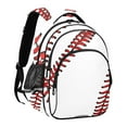 thumbnail image 2 of ALAZA Baseball White School Backpack Elementary Bag Bookbag Travel Rucksack, 2 of 6