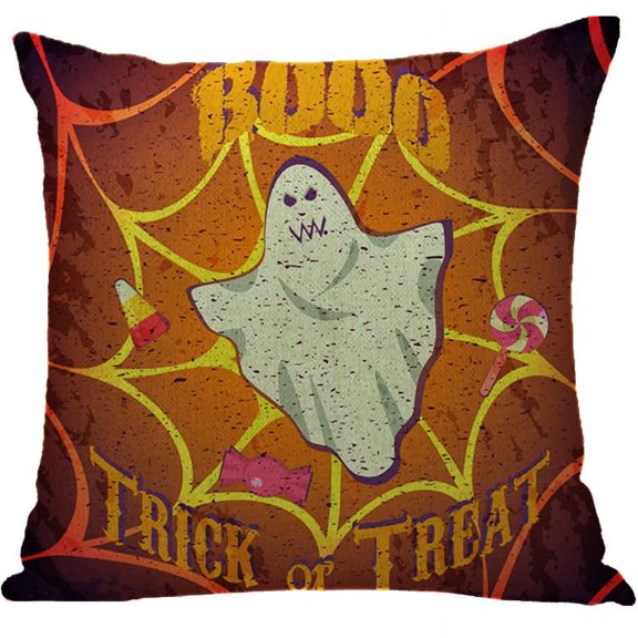 Yidarton Halloween Printing Pattern Pillowcase Car Sofa Cushion Cover Pumpkin Ghost Horror Series Linen Pillow Case