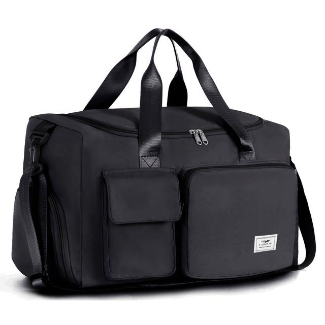 Bolsa de lona de gimnasio FIORETTO para mujer con compartimento para zapatos, 37 L