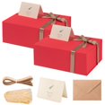 thumbnail image 1 of Cajas de regalo LIFELUM, paquete de 2 unidades, 35 x 21 x 11 cm, tapa magnética, color rojo, 1 of 6