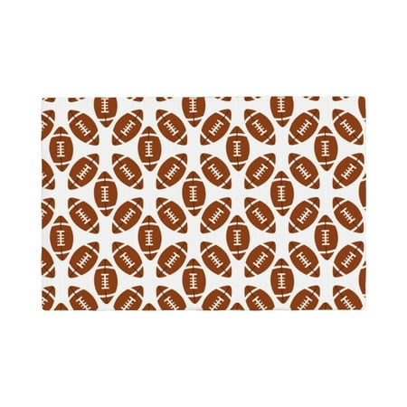 

Placemats Set of 4 cute Americal football white Place mats for Dining Table Indoor/Outdoor Cute Heat Resistant Washable Table Mats(18 x 12 )