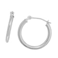 thumbnail image 3 of JewelStop 14K Real White Gold Tubular Hoop 16mm Round Earrings, 3 of 5