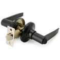 thumbnail image 3 of Villar Home Designs Door Lever Lara Black Privacy 4 Pack, 3 of 8