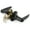 Black, variant on Villar Home Designs Door Lever Lara Privacy