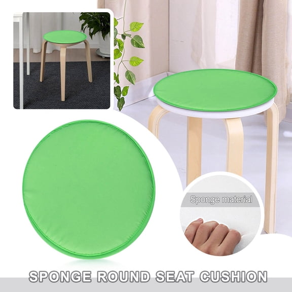 LOWLHOME Indoor Outdoor Chair Cushions,Round Chair Cushions Round Chair Pads,Dining Chairs Round Seat Cushion,Chair Cushions Set For Furnitu,12in,1PC,Green