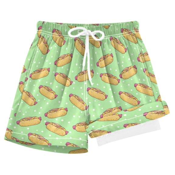 joogoo Hot Dogs Boys Swim Trunks Beach Swimsuit Shorts Boxer 8Y