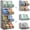 4-Pack, variant on Soda Can Organizer Stores Up to 72 Cans, 4-Pack Can Storage Organizer for Pantry Shelves, 4-Tier Kitchen Can Holders with 4 Adjustable Dividers, Wire Drink Organizer for Pantry Cabinet Shelf