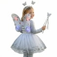 thumbnail image 4 of Toddler Girls Sleeveless Floral Dress with Carnival Outfit for Stage Show Kindergarten Play Kids Dresses for Girls 8-9 Years, 4 of 5