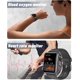 thumbnail image 4 of RV Negro-Reloj Conectado Hombres Mujeres Smartwatch Deporte Compatible con Samsung Huawei Xiaomi Android iOS Podómetro Reloj Táctil Monitor de Ritmo Cardíaco Impermeable IP68 Notificación SMS Llamada Cronómetro Rojo Verde, 4 of 5