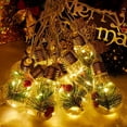thumbnail image 3 of Cadena de luces navideñas Bombilla LED Árbol de Navidad Aguja de pino Luz decorativa de frutas de pino / 4 m 10 bolas 50 lámpara (5 cm x 8 cm), 3 of 5