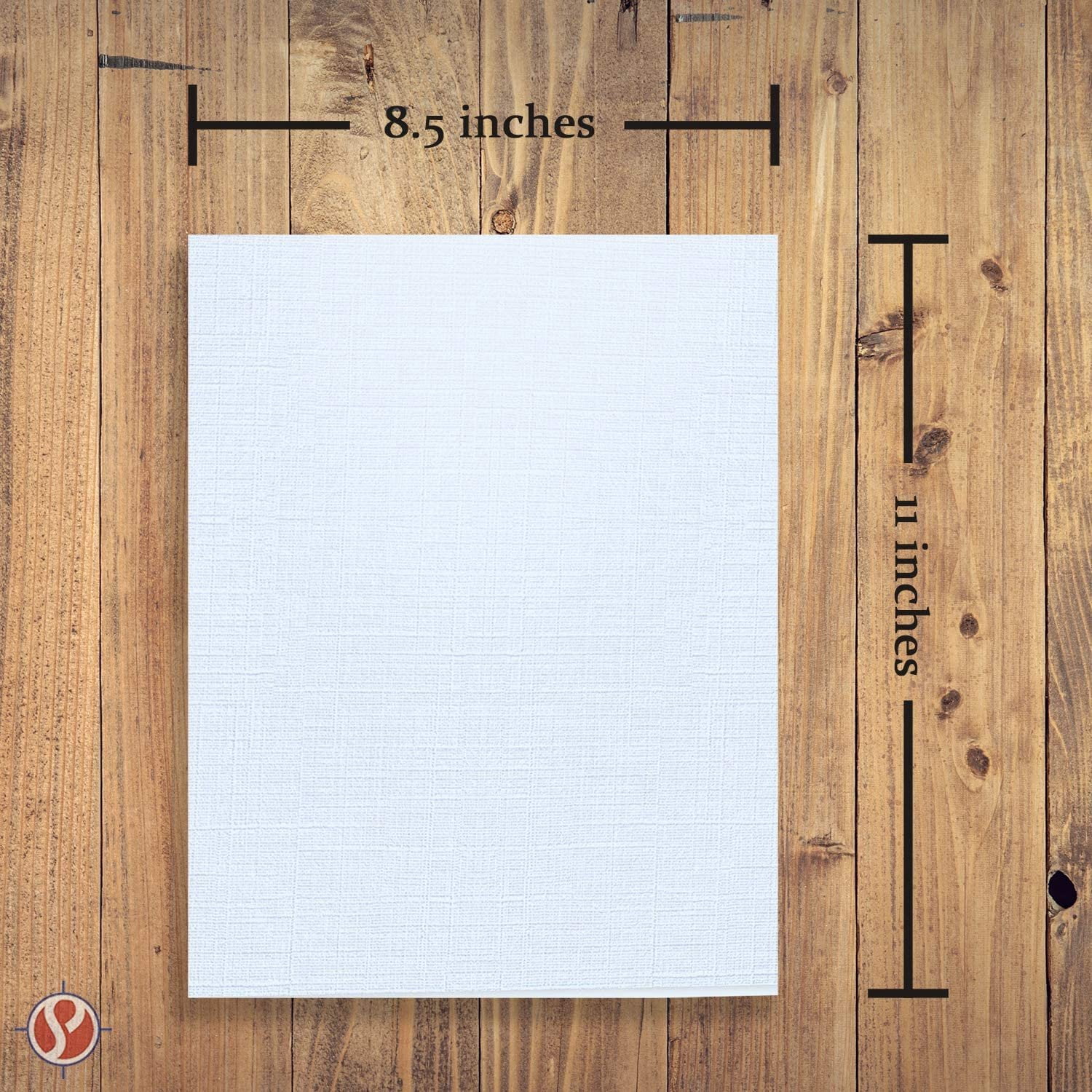 Linen Textured 8.5 x 11" Card Stock | Specialty Papers | 80lb Cover, 216 gsm | 25 Sheets Per Pack (Haviland Blue)