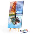 thumbnail image 2 of Pintura al óleo sin marco por números DIY Four Seasons Tree Picture Craft Kit para el hogar Tmvgtek decoración de arte en el hogar, 2 of 9