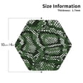 thumbnail image 3 of Bingfone Vintage Green Snakeskin Leather Drinks Coasters With Set Of 6,Suitable For Home Kitchen,Coffee Cup Coasters Home Gift, 3 of 9