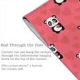 thumbnail image 5 of Doorway Drape Split Curtains, Pink Hearts Love Cute Panda Room Divider Privacy Door Curtains, 34" x 56", 5 of 7