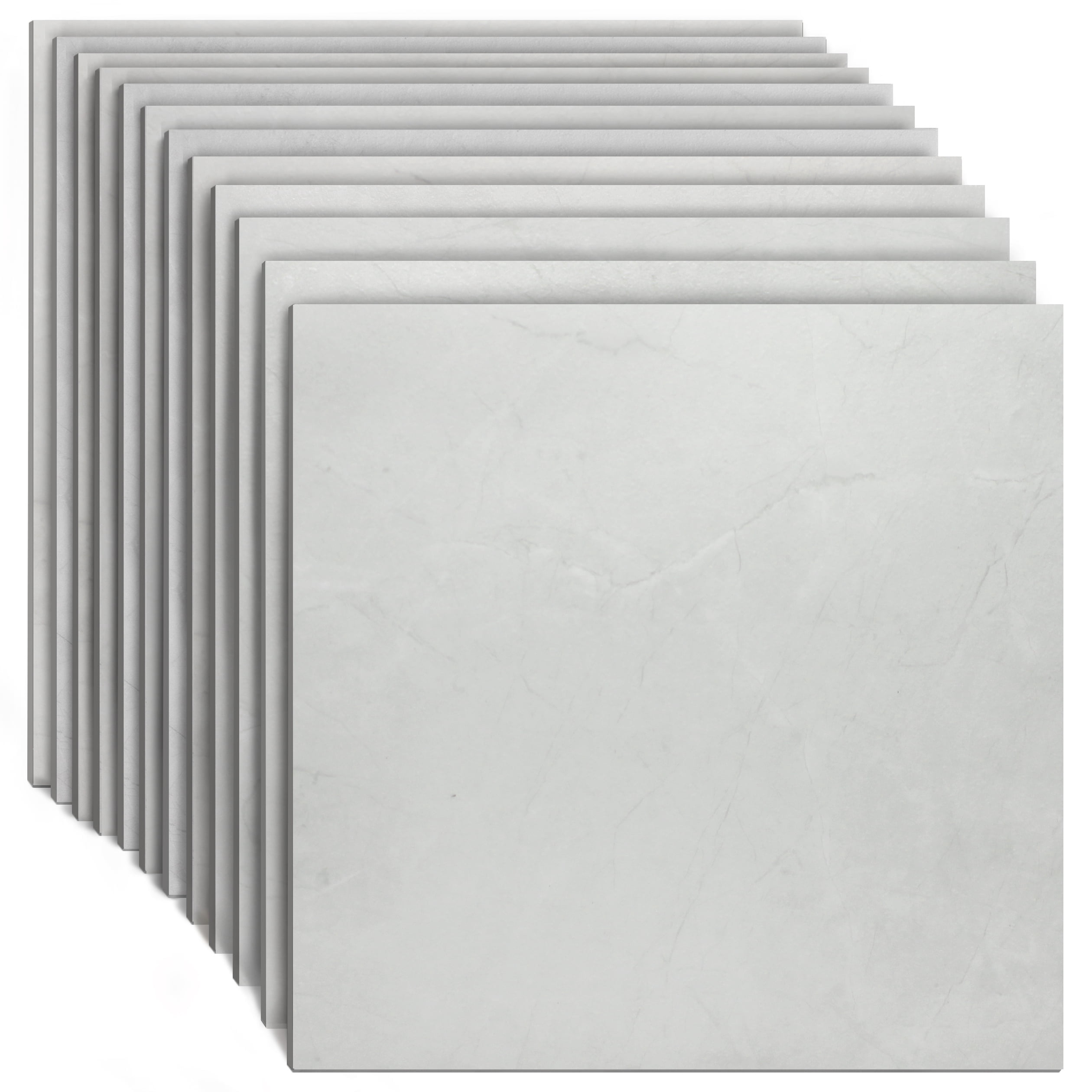 Con-Tact Brand 12" x 12" Pearl Marble Wall Tiles Decorative Self Adhesive Backsplash Texture Tile, for Indoor Bathroom 12 Piece