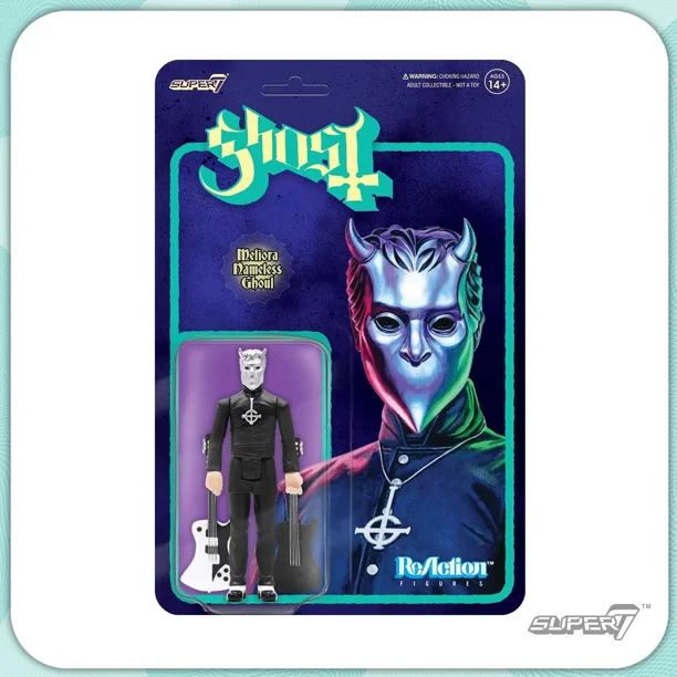 Figura de acción articulada de PVC Luminou de Super7 Slayer Ghost Papa Nameless Ghouls original de colección limitada