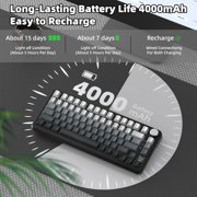 ATTACK SHARK X85PRO Gasket Mechanical Keyboard, 75% Wireless Gaming Keyboard with TFT Screen&CNC Knob, 2.4Ghz/BT5.1/USB-C, 5 Layer Padding, Hot-Swap Linear Switch, RGB, for PC,MAC,QMK