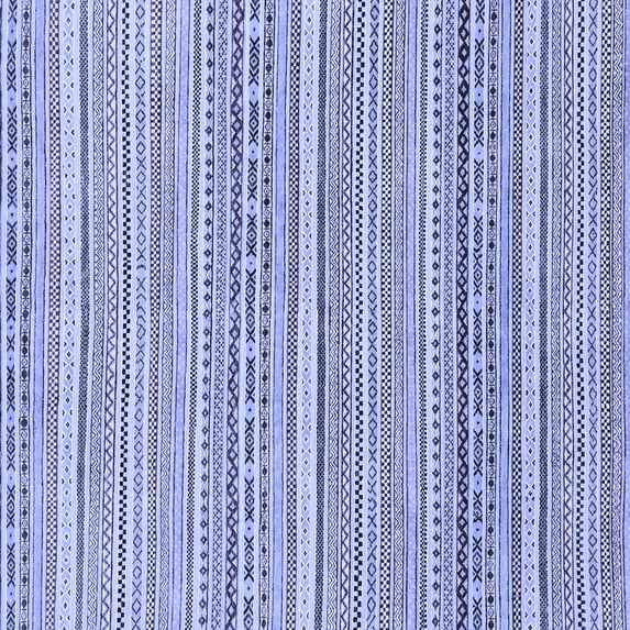 Ahgly Company Indoor Square Abstract Blue Modern Area Rugs, 8' Square