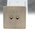 thumbnail image 4 of Interruptor de Palanca de 2, Panel de Acero inoxidable AC250V AC250V Textura de Bronce Switch Switch Aplicacia Aplicacia para Oficina, 4 of 7
