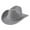 Grey, variant on Landzoo One Western Cowboy Hat For Men And Women Bohemian Style Fedora With Rhinestone Embellishments Curved Brim Fashion Accessory Soft Stylish Basic Cowboy