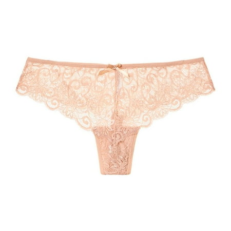 

ZUARFY Women Sexy Low Rise Seamless Panties Hollow Out Floral Lace Bowknot Underwear Briefs Cotton Crotch Lingerie G-String