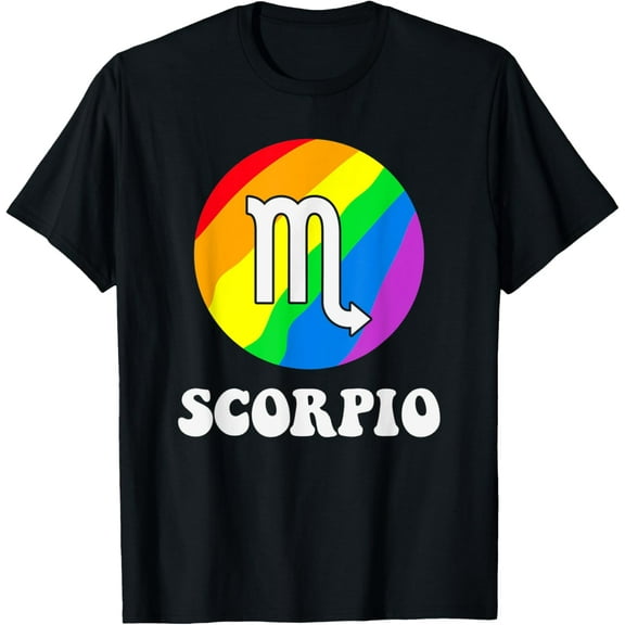 Pride Month Zodiac Sign Star Scorpio T-Shirt men and women can wear, black, white, gifts