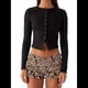 thumbnail image 2 of Blusas de Larga para Mujer, Cárdigan Ligero de Otoño, Camisetas para Salir, Blusas Acanaladas con Botones, Lindas y A Negro L, 2 of 10