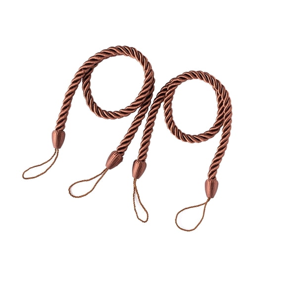 2 Pcs Curtain Rope Tiebacks, Drapery Rope Holdbacks Rope, Long Curtain Rope Ties for Wall Mounted, Long Curtain Rope Ties for Hanging Drapes