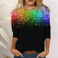 thumbnail image 1 of MKLEKYY Camisetas Mujer Camiseta Informal Con Estampado Navideño Para Mujer, Blusa Holgada De Manga Larga Talla L, 1 of 3