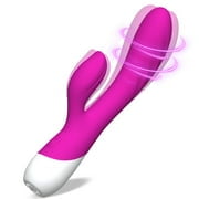 XOPLAY G-Spot Rabbit Vibrator Realistc Dildo, Nipple Clitoral Stimulator Vibrators and Sex Toys for Women