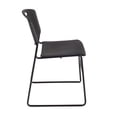 thumbnail image 4 of 60" x 24" Kee Training Table- Grey/ Chrome & 2 Zeng Stack Chairs- Black, 4 of 7