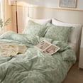thumbnail image 4 of Funda Nórdica Reina Algodón Suave Verde Floral Juegos de Cama Floral Estilo Jardín, 4 of 9