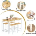 thumbnail image 6 of Recaceik 5-Piece Dining Table Set, Bar Table and Chairs Set with 4 Stools for Home, Kitchen, Dining Room, Small Space, Walnut, 6 of 8