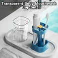 thumbnail image 4 of Warkul Mouthwash Cup with Storage-Base - Adjustable Height Handle Design - Smooth Mouth - Moisture-proof Mouthwash Cup Set - Bathroom Supply, 4 of 8