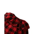 thumbnail image 4 of Kmbangi Girls Clothes Set, Plaid Printing Long Sleeve Romper and Headdress, 4 of 8