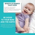 thumbnail image 6 of Toilet Paper, 100% 3ply Bamboo Toilet Paper, 24 Rolls, 300 sheets, 7200 Count, pack of 24, plastic free, Tree free, Biodegradable, 6 of 10
