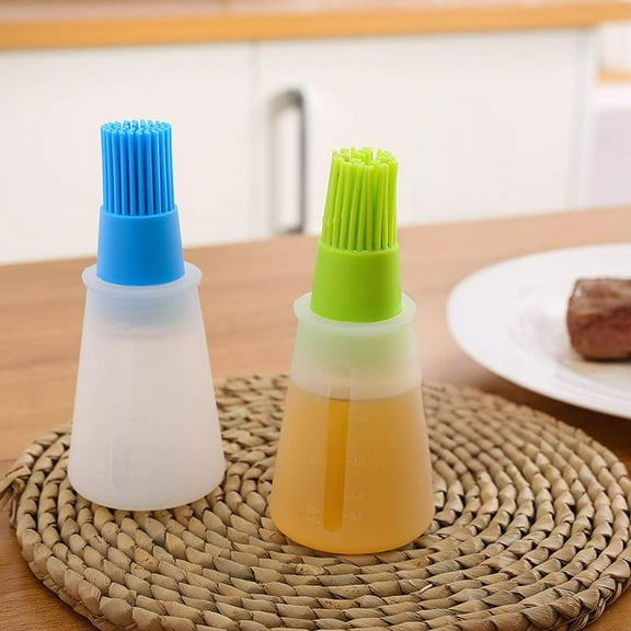 3PCS Silicone Oil Bottle Brush,Pastry Basting Brushes with Cap,Lightweight Multifunctional High Temperature BBQ Basting Bottle Brush,Cooking Grill Barbecue Baking Pastry Oil/Honey/Sauce Bottle Brush