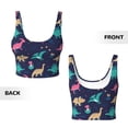 thumbnail image 6 of Uemuo Cartoon Dinosaur Pattern Women's Sports Bra - High Impact Support, Breathable, and Comfortable Athletic Bra for Running, Yoga, and Workouts, 6 of 9