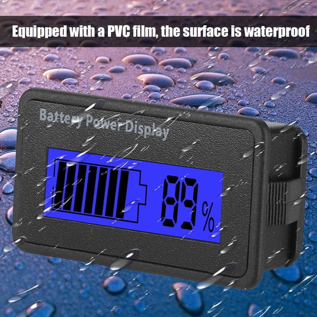 Battery Capacity Indicator, Waterproof 12-48V GY-6H With A Pvc Film Battery Tester, For Home