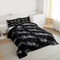 thumbnail image 3 of Homewish Teens Abstract Marble 2pcs Bedding Comforter Set,Black Grey Twin Comforter Sets,Marbling Stone Pattern Breathable Bedding Set,Ultra Soft Home Decor,Reversible, 3 of 8