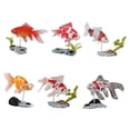 thumbnail image 4 of 6 piezas de figuras de pescado en miniatura adornos, accesorios de arte de animales marinos, colección realista con soporte, decoración de peces de Estilo B, 4 of 10