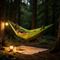 thumbnail image 3 of Portable Foldable Outdoor Hammock, Nylon Multicolor Single/Double Size With Solid Load Capacity, Compact Hanging Swing for Camping, Travel, Backyard Leisure Rest, 3 of 5
