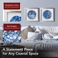 thumbnail image 6 of American Art Decor Blue Seashell Mosaic Coastal Framed Wall Art - 11.75" x 11.75", Set of 2, 6 of 8
