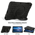 thumbnail image 5 of ELEHOLD Case for Samsung Galaxy Tab A11+/A9 plus, Shockproof Case with 360° Rotating Ring Stand and Shoulder Strap, EVA Soft Edges, 3-in-1 Stylus Pen Included,Black, 5 of 9