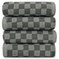 thumbnail image 1 of Toallas de mano Jacquotha Soft, 100% algodón, paquete de 4, color gris, 400 g, 1 of 7