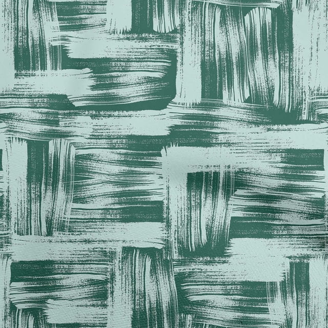 oneOone Tissu Polyester Spandex Vert Sarcelle Foncé Abstrait pour Robe Tissu Imprimé au Mètre 56 Pouces de Large