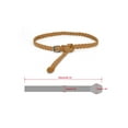 thumbnail image 3 of INSPIRE CHIC Women's Adjustable Thin Braided Rope Faux Leather Belts Khaki 24-35.8" waist, 3 of 5