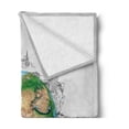 thumbnail image 2 of Earth Soft Flannel Fleece Blanket, Globe of Planet Earth Realistic Continents Geography Theme Pencil Sketch, Cozy Plush for Indoor and Outdoor Use, 70" x 90", Blue Green Pale Brown, by Ambesonne, 2 of 5