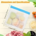 thumbnail image 2 of 10 Pack Reusable Storage Bags, Dishwasher Safe Reusable Silicone Leak proof Freezer Bag for Food Storage Containers, Lunch, Sandwich, Marinate Meat, Salad Fruit 11'' x 10.6'', 2 of 7